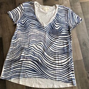 Anthropologie graphic blouse/Tee